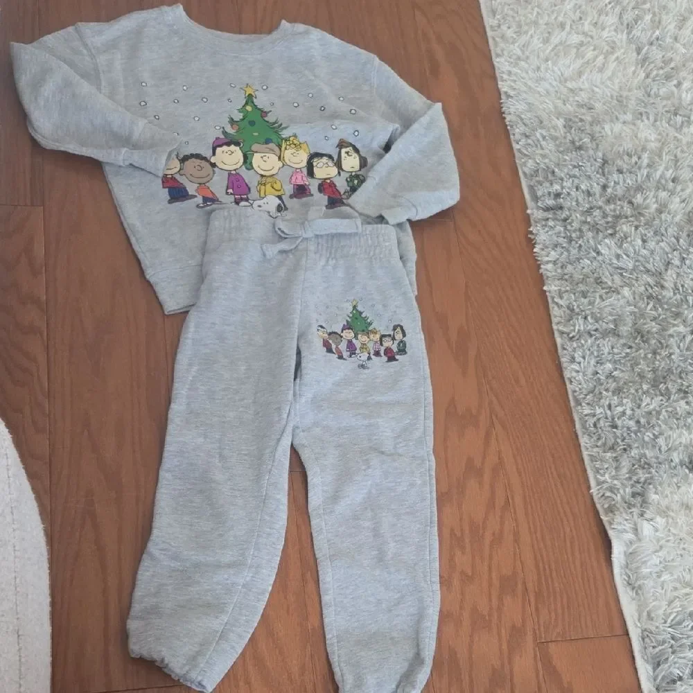Peanuts Gray Kids Matching Set